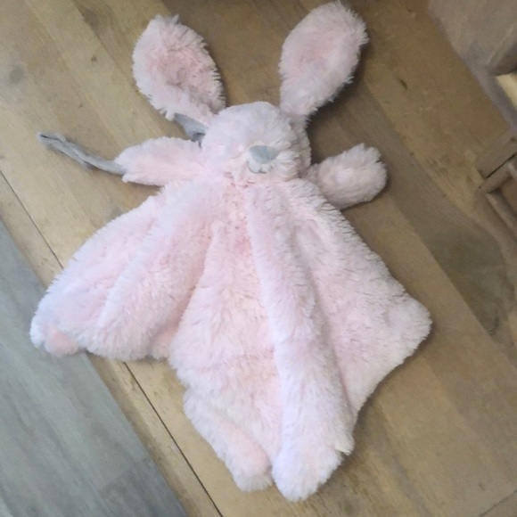 Blankets & Beyond Rabbit Lovey Plush Bunny Pink Security Blanket Fluffy Soft - Picture 1 of 11